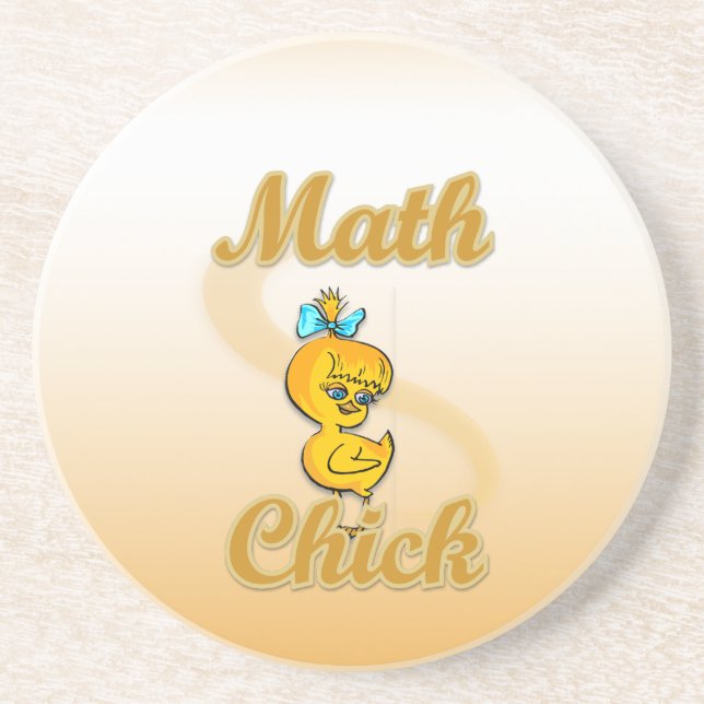 Dessous De Verre En Grès Math Chick (Devant)