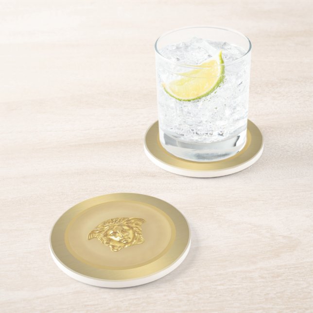 Dessous De Verre En Grès Médaille d'or Medusa (Côté)