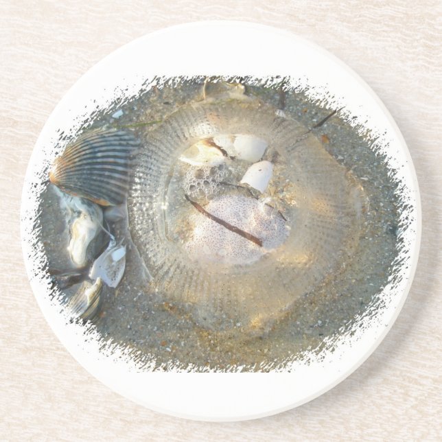 Dessous De Verre En Grès Méduse échouée (Devant)