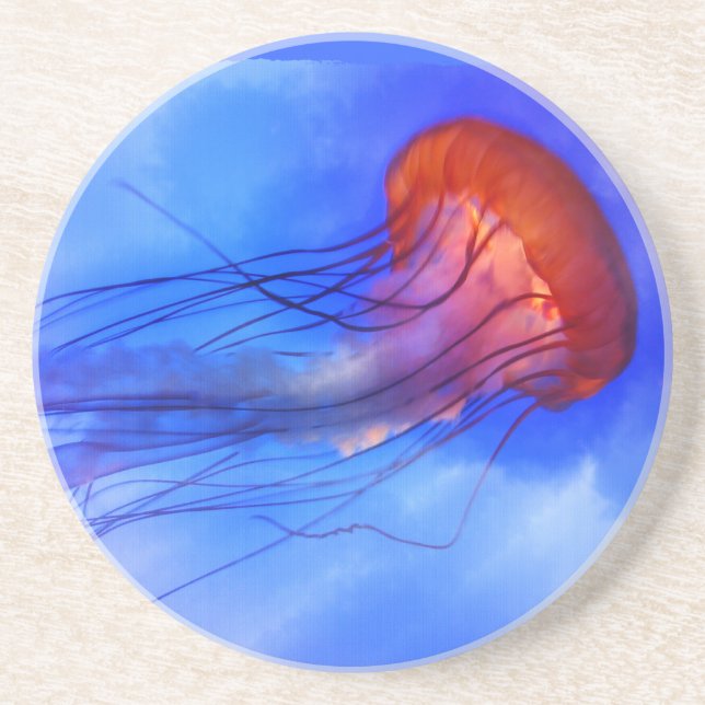 Dessous De Verre En Grès Méduses d'aquarelle (Devant)