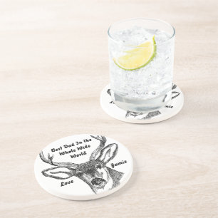 Dessous De Verre En Grès Meilleur Papa du Monde Entier Sous-verres Vintage 