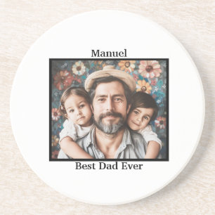 Dessous De Verre En Grès Meilleur papa jamais personnalisé