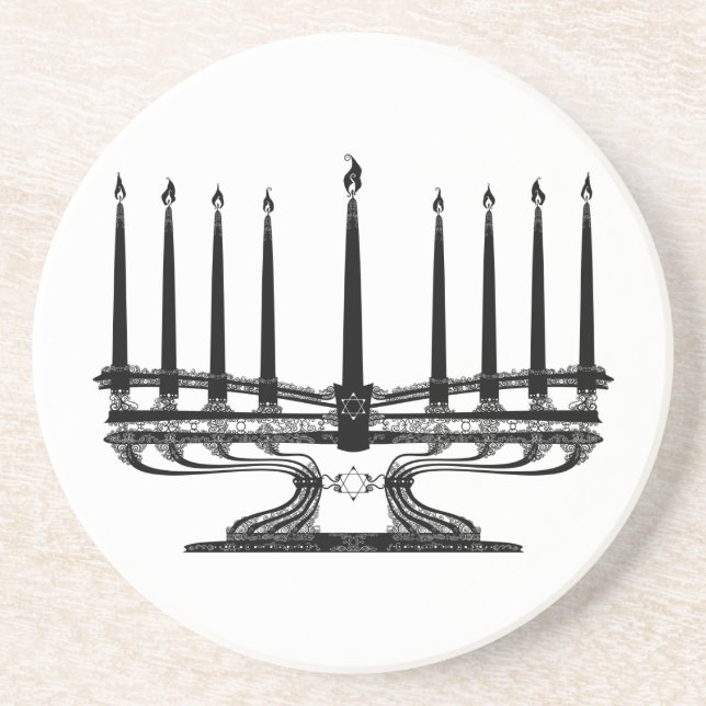 Dessous De Verre En Grès Menorah I (Devant)