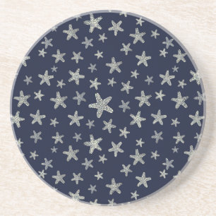 Dessous De Verre En Grès Mer de motif d'étoiles de mer
