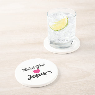 Dessous De Verre En Grès Merci Jésus Coeur de foi chrétienne moderne