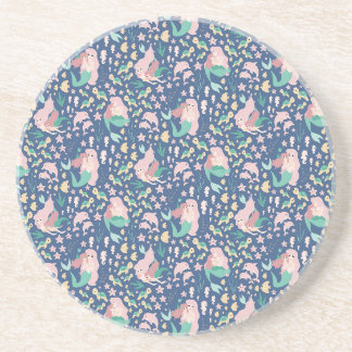 Dessous De Verre En Grès Mermaid mère fille Bonding Ocean Dark Version