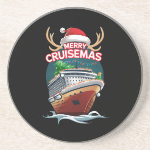 Dessous De Verre En Grès Merry Cruisemas Cruise Ship Famille Noël Drôle