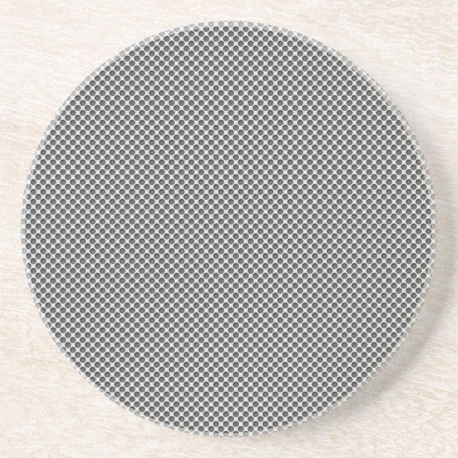 Dessous De Verre En Grès Métal argenté avec le motif de trous (Devant)