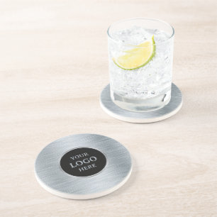 Dessous De Verre En Grès Métal brossé gris