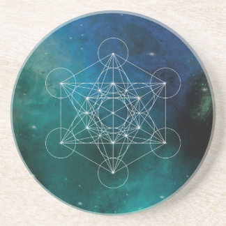 Dessous De Verre En Grès Metatron, chakra, zen, géométrique sacrée, ange, é