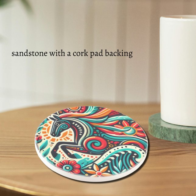 Dessous De Verre En Grès Mexican fiesta horse (Créateur téléchargé)