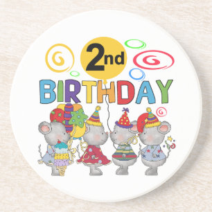 Dessous De Verre En Grès Mice 2e anniversaire T-shirts et cadeaux