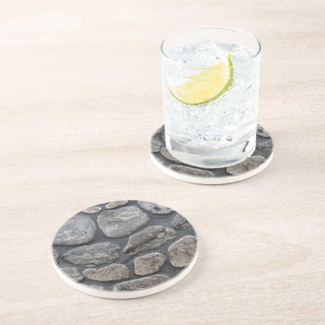 Dessous De Verre En Grès Michigan Petoskey Stones (Côté)