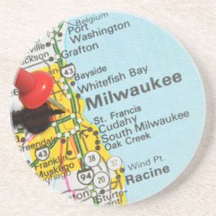 Dessous De Verre En Grès Milwaukee, le Wisconsin