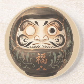 Dessous De Verre En Grès Minimaliste japonais Daruma | Zen Kintsugi