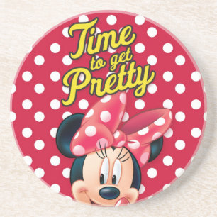 Dessous De Verre En Grès Minnie Rouge Jolie