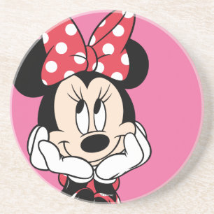 Dessous De Verre En Grès Minnie rouge Tête dans les mains