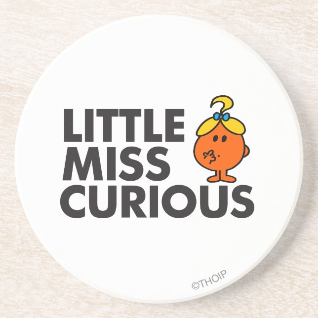 Dessous De Verre En Grès Miss Curious | Black Lettering (Devant)