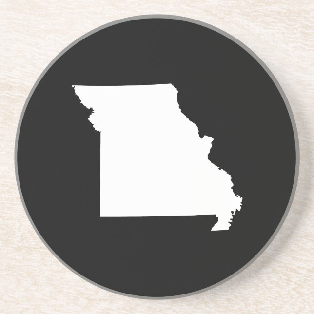 Dessous De Verre En Grès Missouri blanc et noir (Devant)