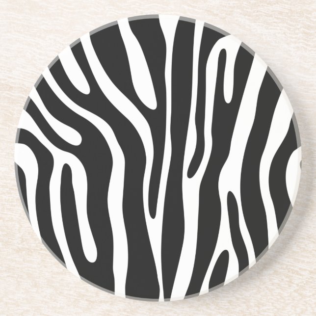 Dessous De Verre En Grès Modèle Zebra (Devant)