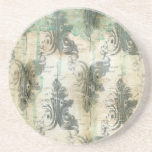 Dessous De Verre En Grès Modern Fleur De Lis Design