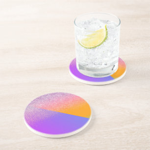 Dessous De Verre En Grès Moderne Géométrique Deux Tons Ombre Triangle Paill