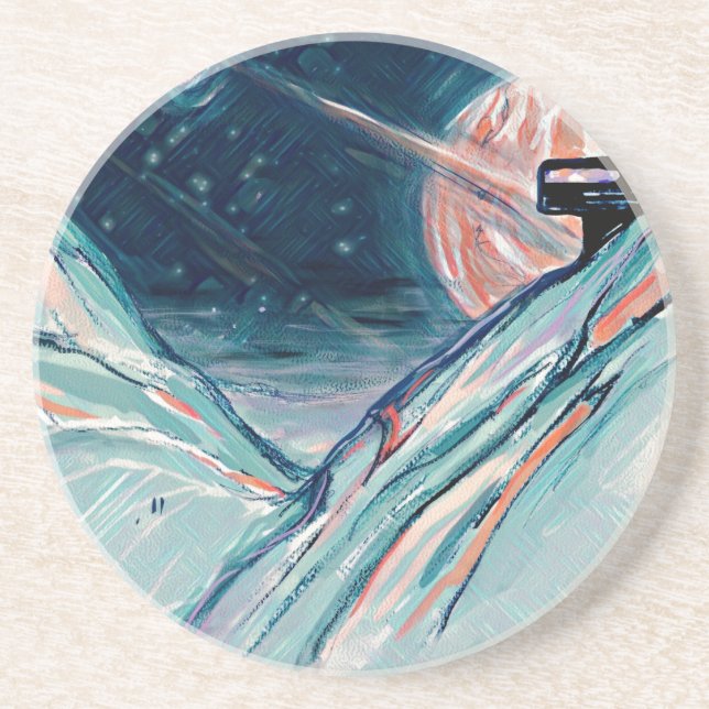 Dessous De Verre En Grès Mon futur chez soi dans l'espace (Devant)