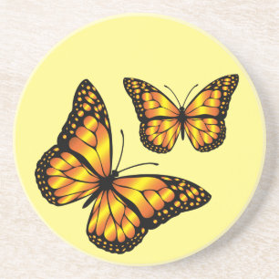 DESSOUS DE VERRE EN GRÈS MONARCH BUTTERFLY