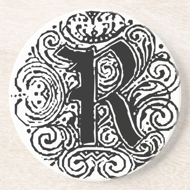 Dessous De Verre En Grès Monarchie "R" (Devant)