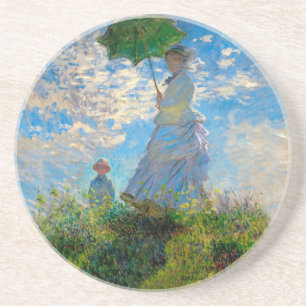 Dessous De Verre En Grès Monet Femme Parasol Impressionnisme