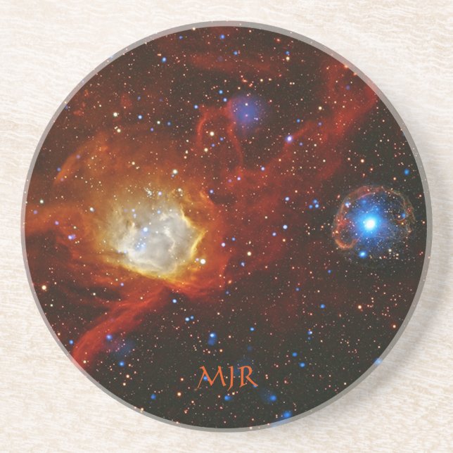 Dessous De Verre En Grès Monogramme Nebula N90 et Pulsar SXP1062 (Devant)