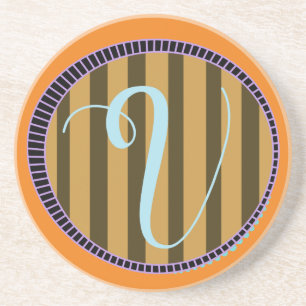 Dessous De Verre En Grès Monogramme V Dessous de verre de grès