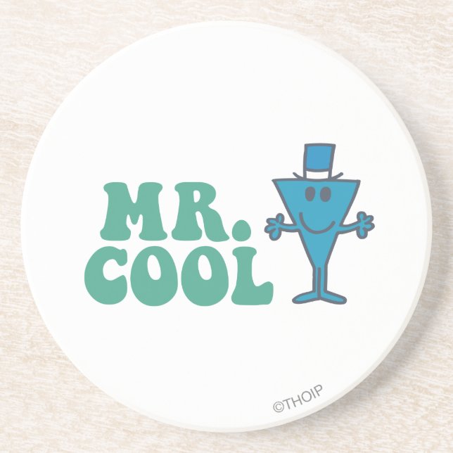 Dessous De Verre En Grès Monsieur le Cool | Conception du logo (Devant)