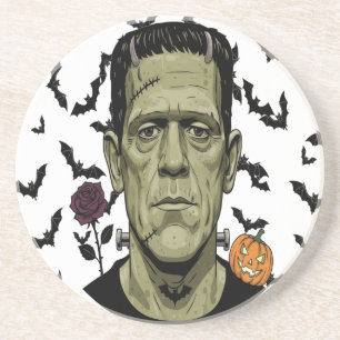Dessous De Verre En Grès Monster Laughn Funny Éffrayant Frankenstein Energy