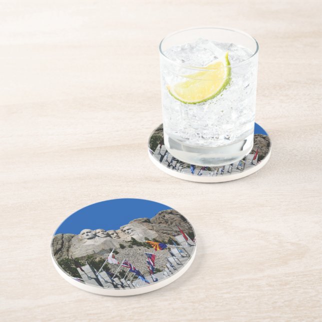 Dessous De Verre En Grès Mont Rushmore Sud Dakota Souvenir (Côté)
