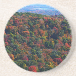 Dessous De Verre En Grès Montagnes des Appalaches à l'automne