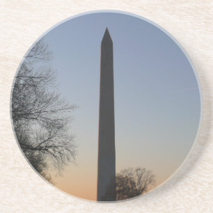Dessous De Verre En Grès Monument de Washington au coucher du soleil