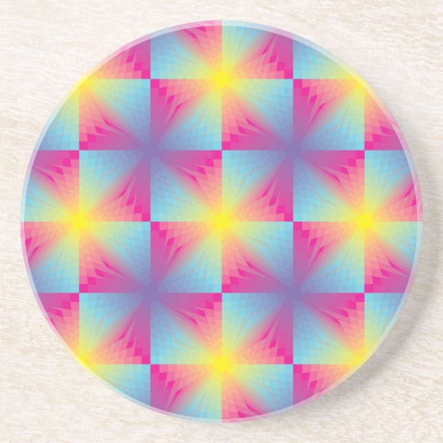 Dessous De Verre En Grès Mosaïque carrée abstraite de vecteur (Devant)