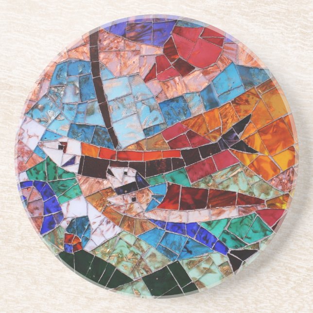 Dessous De Verre En Grès Mosaïque de Murano (Devant)