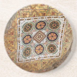 Dessous De Verre En Grès Mosaïque jaune de Parc Guell