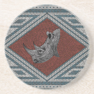 Dessous De Verre En Grès Mosaïque romaine de rhinocéros