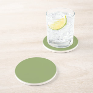 Dessous De Verre En Grès Moss Green Arrière - plan couleur solide Personnal