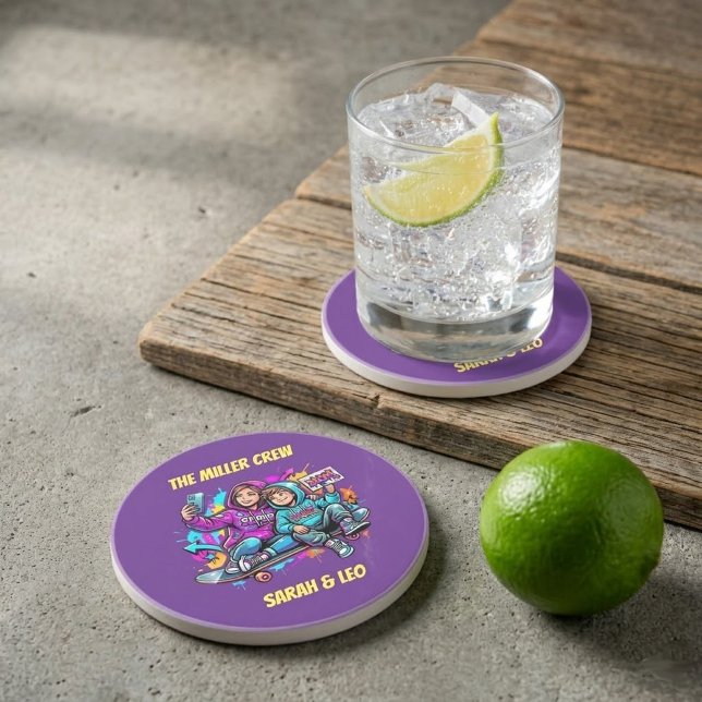 Dessous De Verre En Grès  Mother & Son Graffiti Coaster (Créateur téléchargé)
