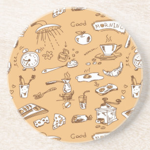 Dessous De Verre En Grès Motif 2 de petit déjeuner