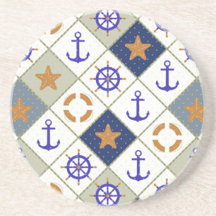 Dessous De Verre En Grès Motif 2 de thème de mer