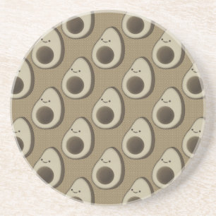 Dessous De Verre En Grès Motif Avocado de style vintage