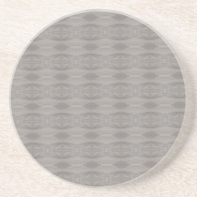 Dessous De Verre En Grès Motif Aztec Gris (Devant)
