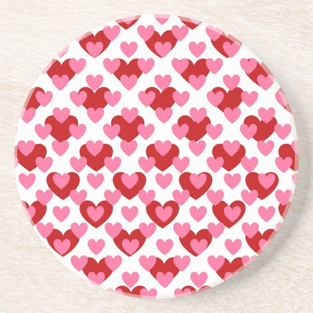 Dessous De Verre En Grès Motif cardiaque (Devant)