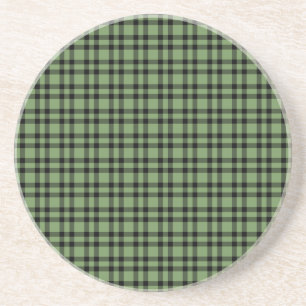 Dessous De Verre En Grès Motif carreaux vert noir