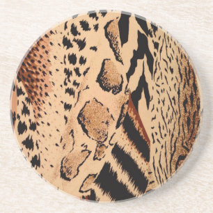 Dessous De Verre En Grès Motif Cheetah